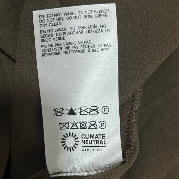 Reformation Morel Brown Anaiis Silk Dress High Neck Open Back Maxi Dress Size 2 - Picture 11 of 11